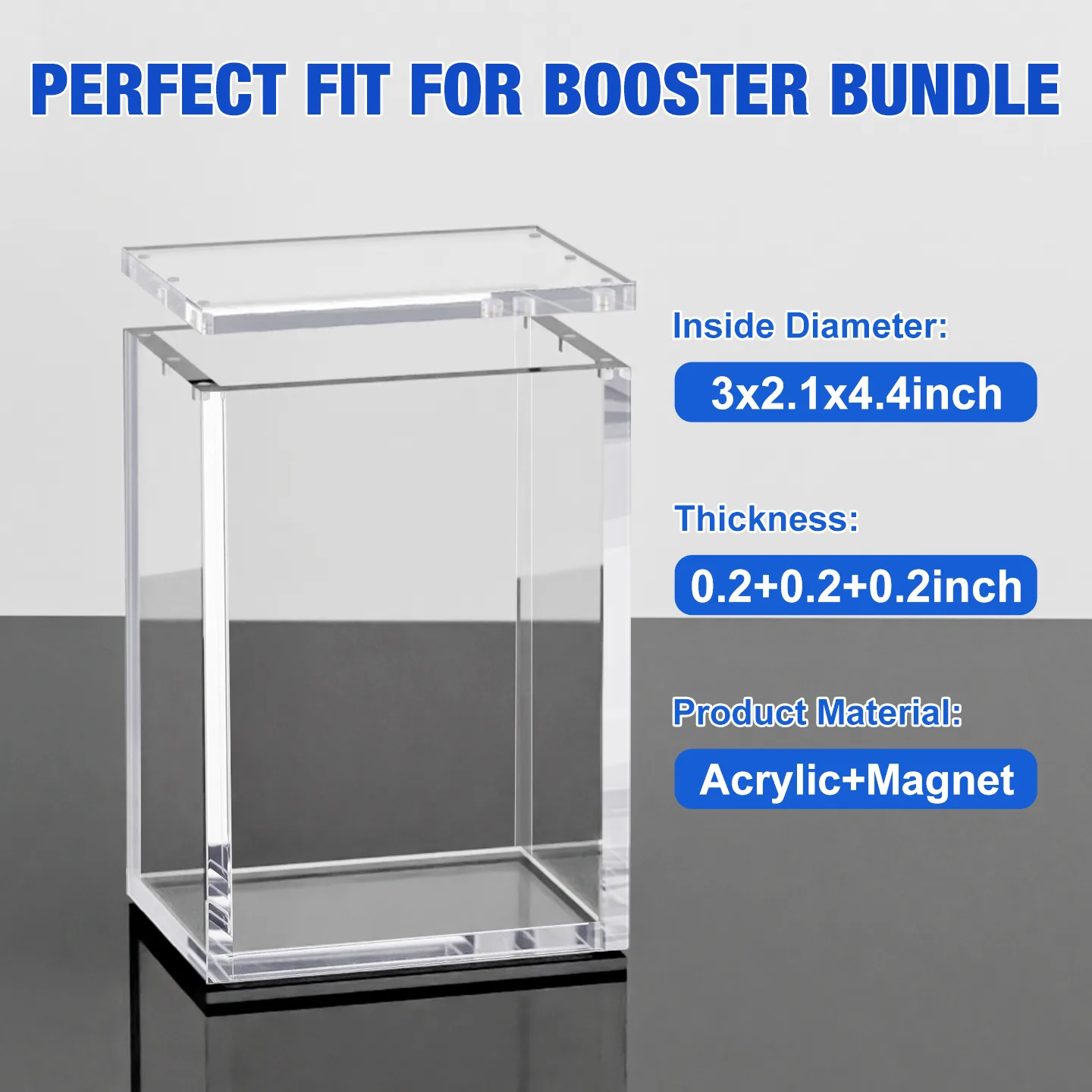 Clear Acrylic Acrylic English Booster Bundle Box Case with Lid preview